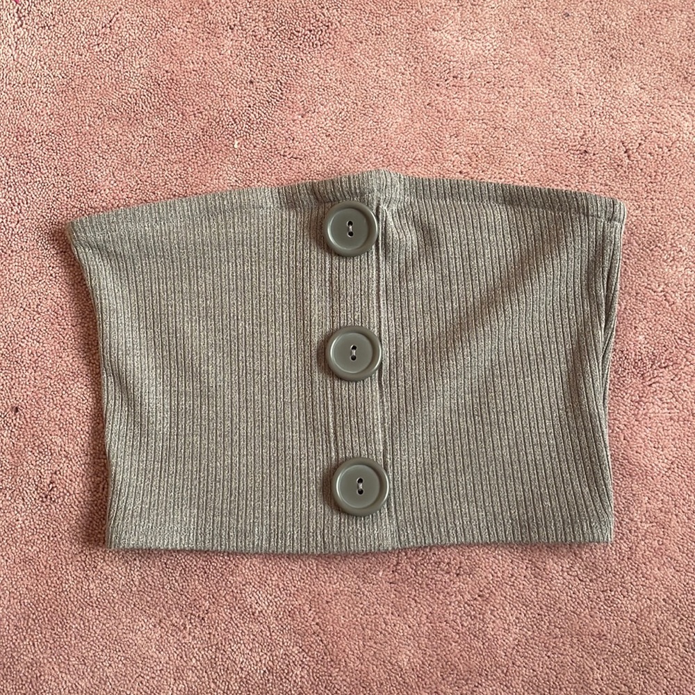 Urban Outfitters Strapless Ribbed Top